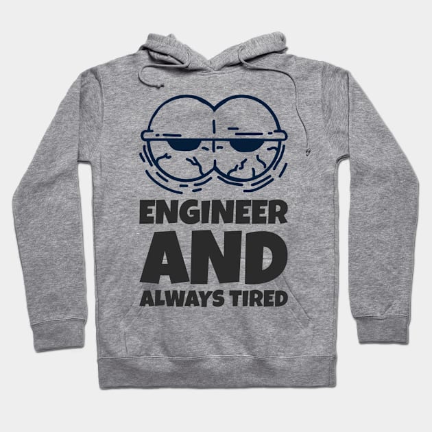 Funny Tired Engineer Hoodie by ForEngineer